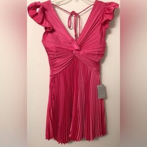 NWT Moon River Pleated Satin Minidress size small